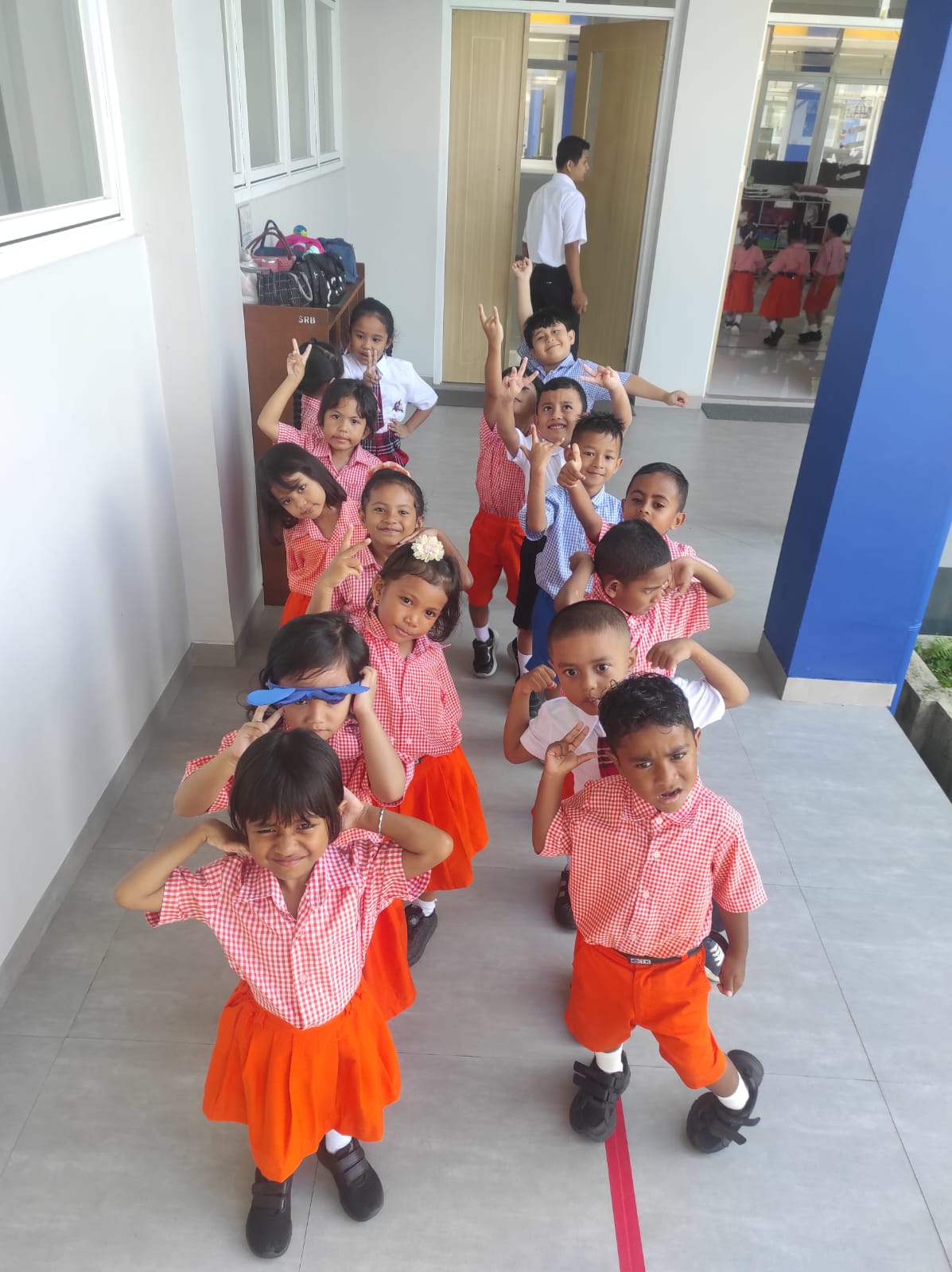 Students in uniform at campus